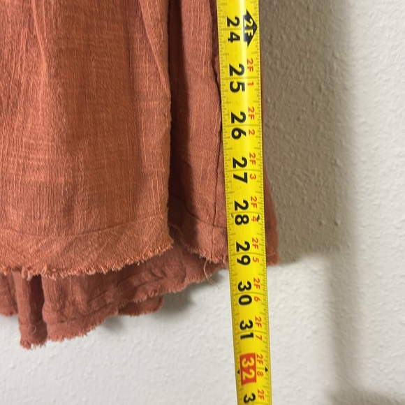 Free People Dreamweaver Embroidered Cotton Tassel Puff Sleeve Tunic Top Sz XS - Picture 7 of 12